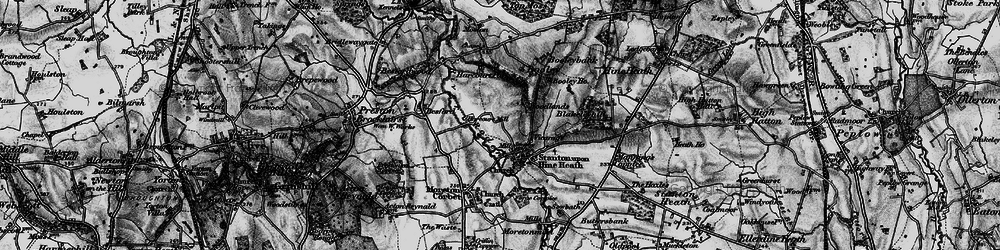 Old map of Stanton upon Hine Heath in 1899