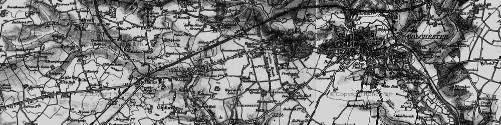 Old map of Stanway in 1896