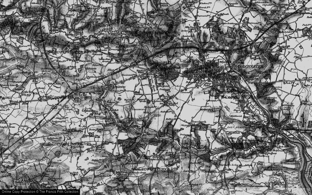 Old Map of Stanway Green, 1896 in 1896