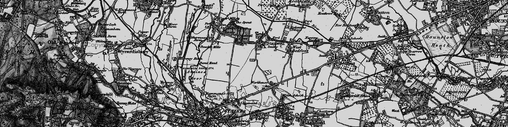 Old map of Stanwell in 1896