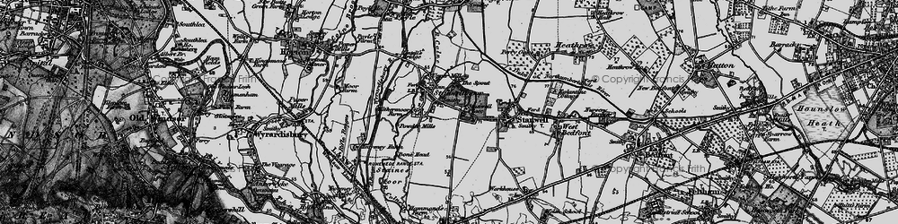 Old map of Stanwell Moor in 1896