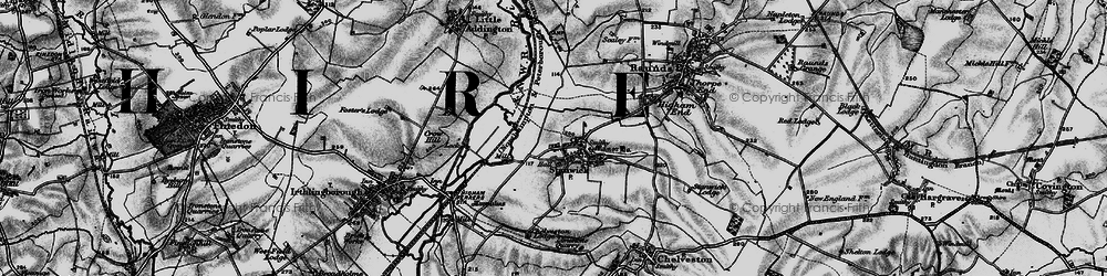 Old map of Stanwick in 1898