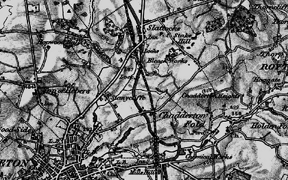 Old map of Stanycliffe in 1896