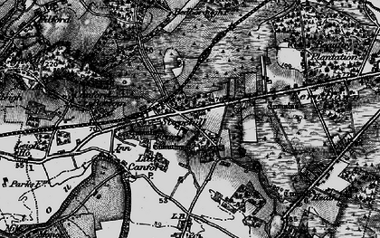 Old map of Stapehill in 1895