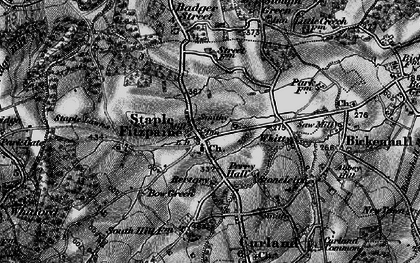 Old map of Staple Fitzpaine in 1898