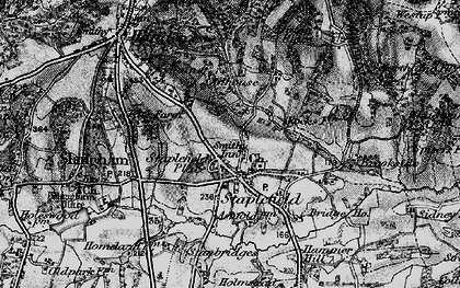 Old map of Brantridge in 1895