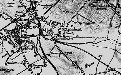 Old map of River Granta in 1896