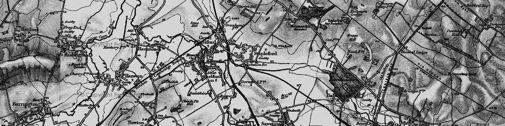 Old map of River Granta in 1896