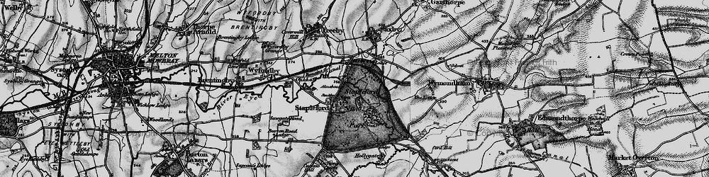 Old map of Stapleford in 1899