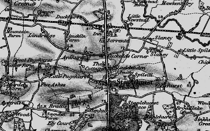 Old map of Staplehurst in 1895