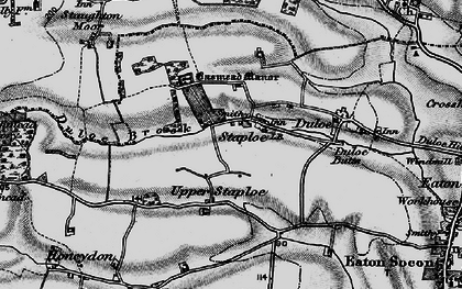Old map of Staploe in 1898