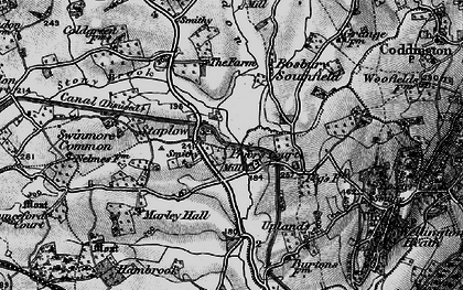 Old map of Staplow in 1898