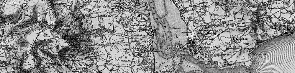 Old map of Starcross in 1898