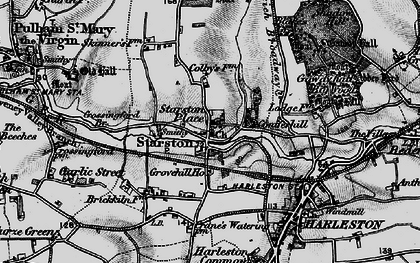 Old map of Starston in 1898