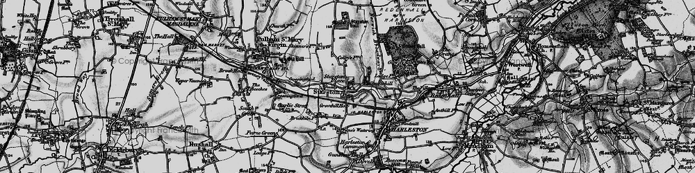 Old map of Starston in 1898