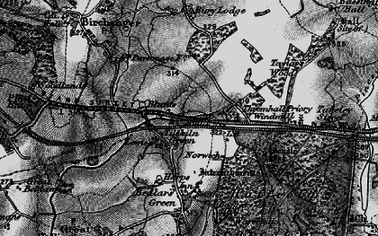 Old map of Birchanger Green Services in 1896