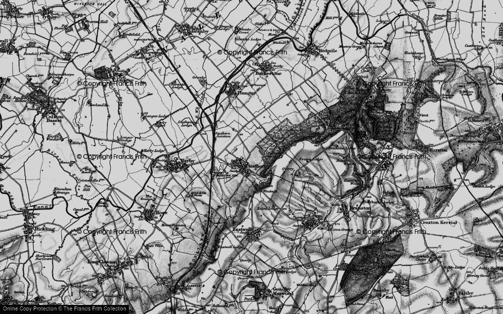 Old Map of Historic Map covering Barkestone Wood in 1899