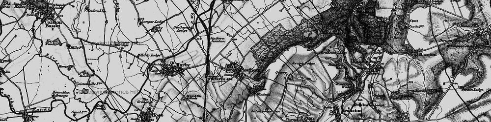 Old map of Stathern in 1899