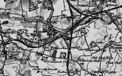 Old map of Woodlands Close in 1898