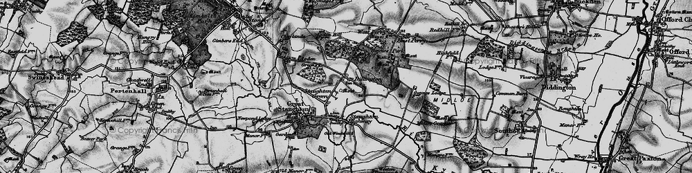 Old map of Staughton Green in 1898