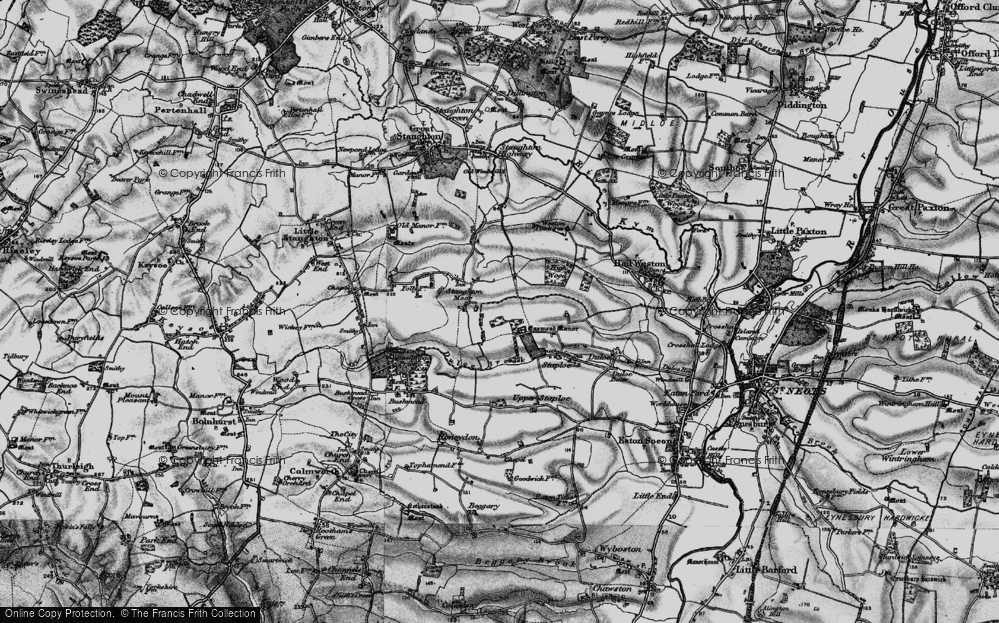 Old Map of Staughton Moor, 1898 in 1898