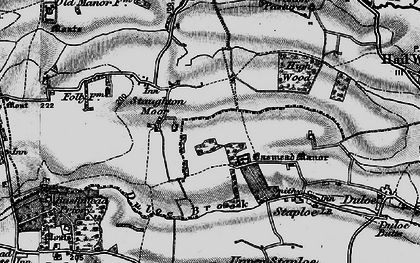 Old map of Staughton Moor in 1898