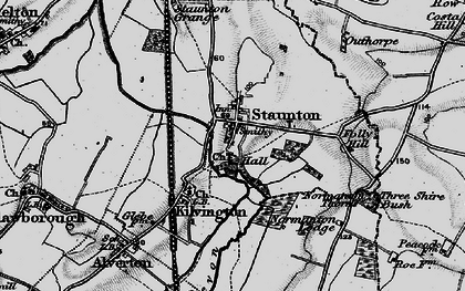 Old map of Staunton in the Vale in 1899