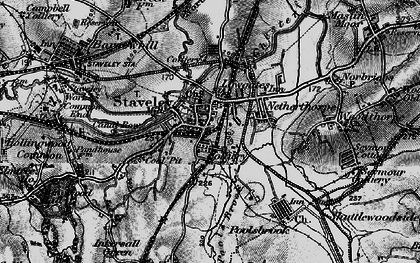 Old map of Staveley in 1896