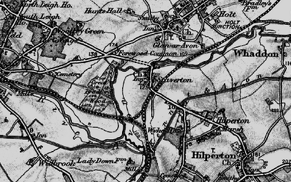Old map of Staverton in 1898
