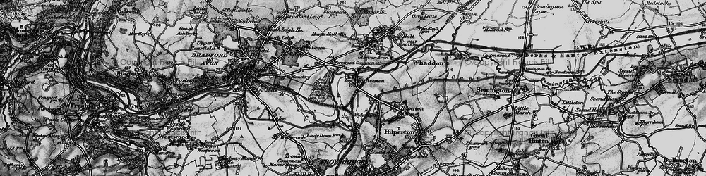 Old map of Staverton in 1898