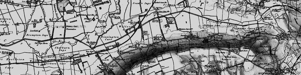 Old map of Staxton in 1898