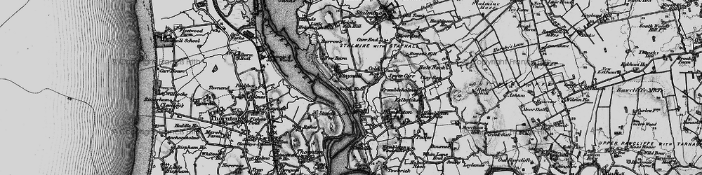 Old map of Staynall in 1896