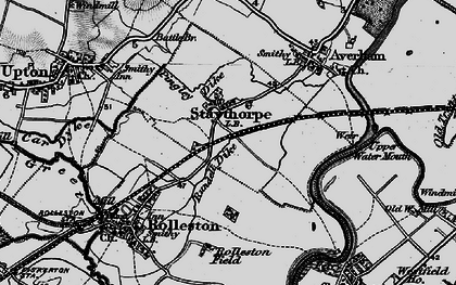 Old map of Staythorpe in 1899