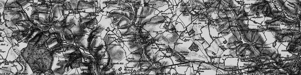 Old map of Stebbing in 1896