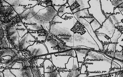 Old map of Stebbing Green in 1896