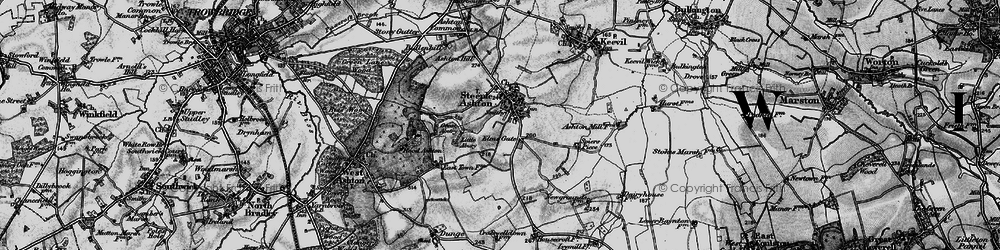 Old map of Steeple Ashton in 1898