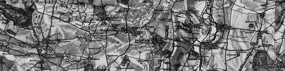 Old map of Steeple Barton in 1896