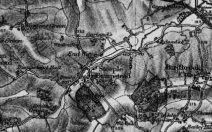 Old map of Steeple Bumpstead in 1895