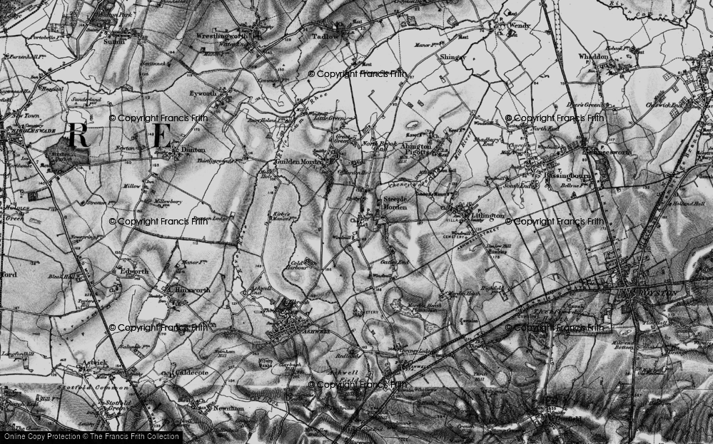 Old Map of Steeple Morden, 1896 in 1896