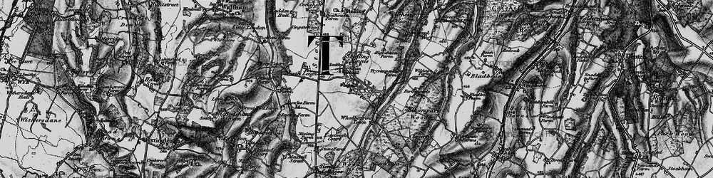 Old map of Stelling Minnis in 1895