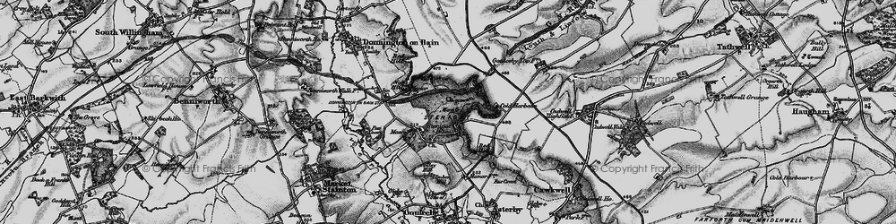 Old map of Colley Hill in 1899