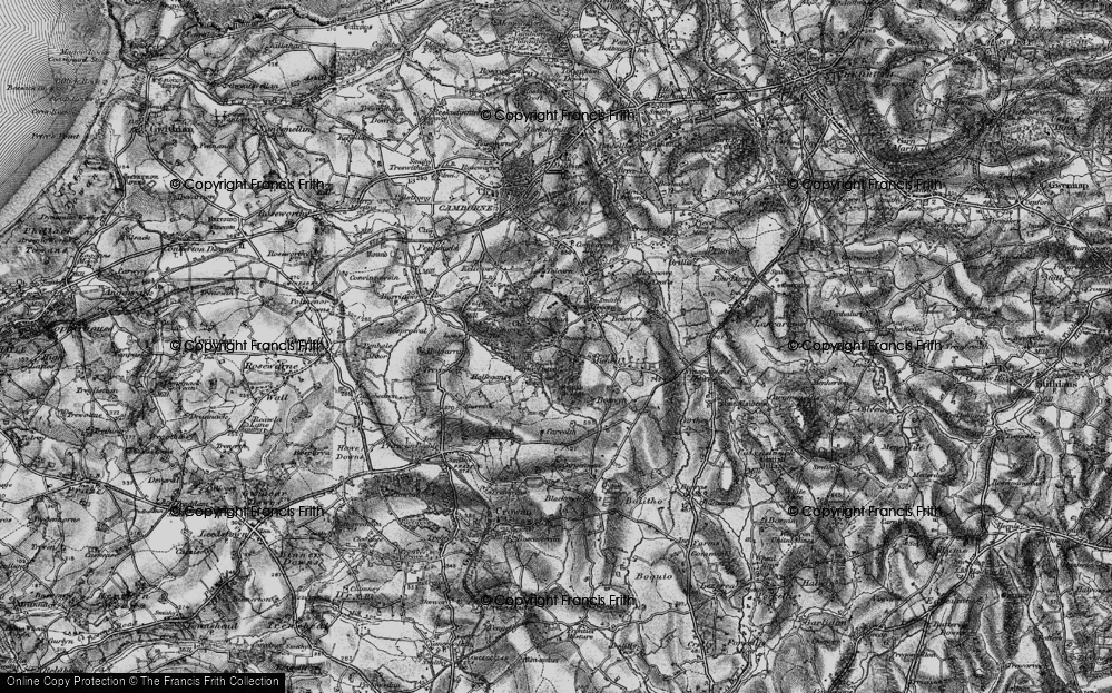 Old Map of Stennack, 1896 in 1896