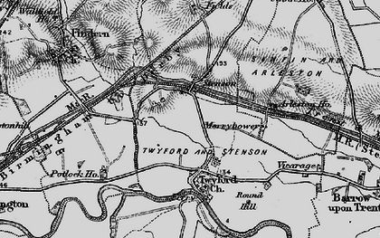 Old map of Stenson in 1895