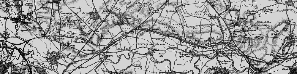 Old map of Stenson in 1895