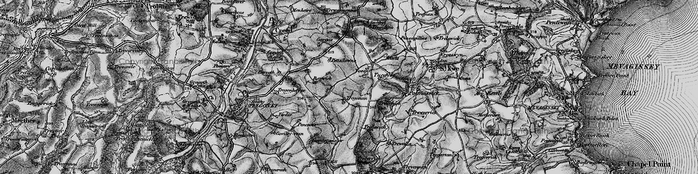 Old map of Barwick in 1895