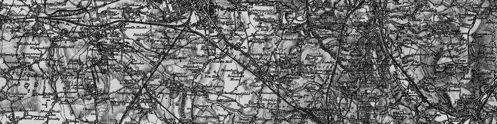 Old map of Stepping Hill in 1896