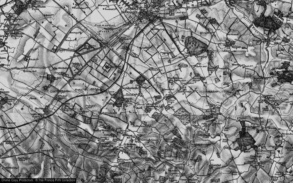 Old Map of Stetchworth, 1898 in 1898