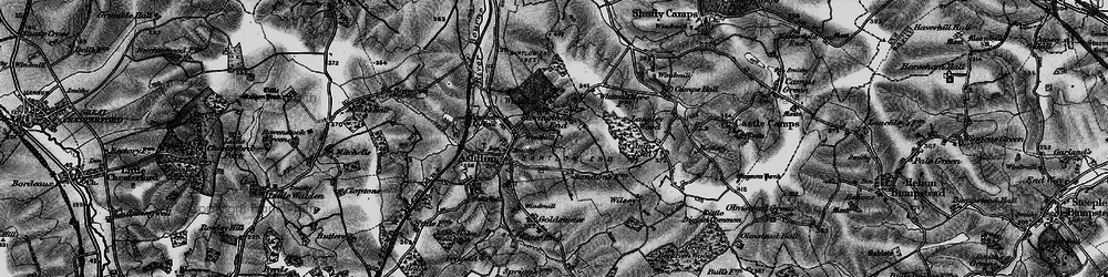 Old map of Steventon End in 1895