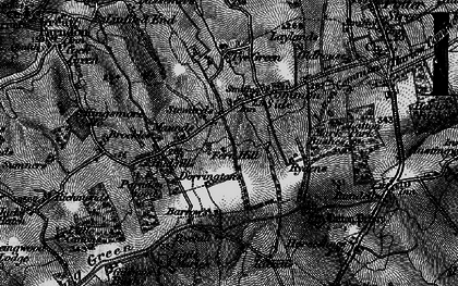 Old map of Latton Priory in 1896