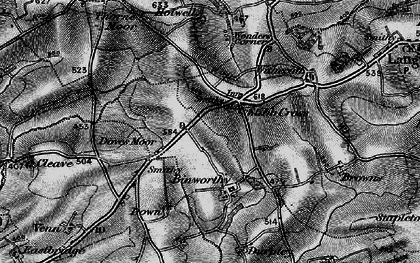 Old map of Binworthy Barton in 1895